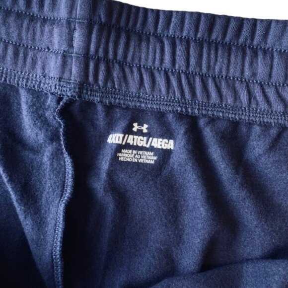 Under Armour Rival Fleece Sweatpants Straight Leg Men's 4XL TALL Midnight Navy - Picture 4 of 8